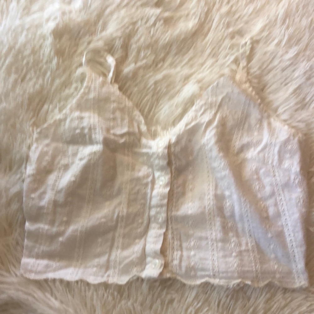 Crop white bustier size  small good condition